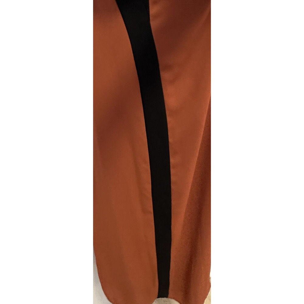 TOBI Rust Orange Black Side Stripe Maxi Slip Dress S P Spaghetti‎ Strap - Picture 6 of 10